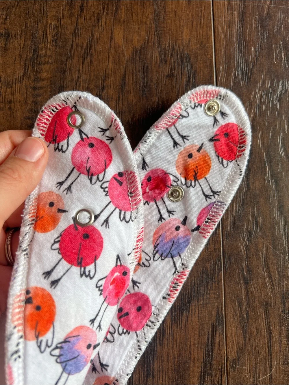 Keababies Bandana Bib with Colorful Bird Print - White/Pink Multi